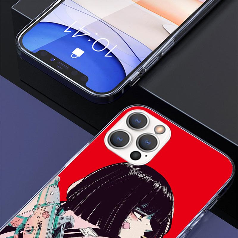 Japanese Style Anime Girl Phone Case For iPhone 17 Air 16 Pro Max 16E 15 + 14 Plus 11 12 13 Mini 7 8 SE Gift Print Cover Fundas