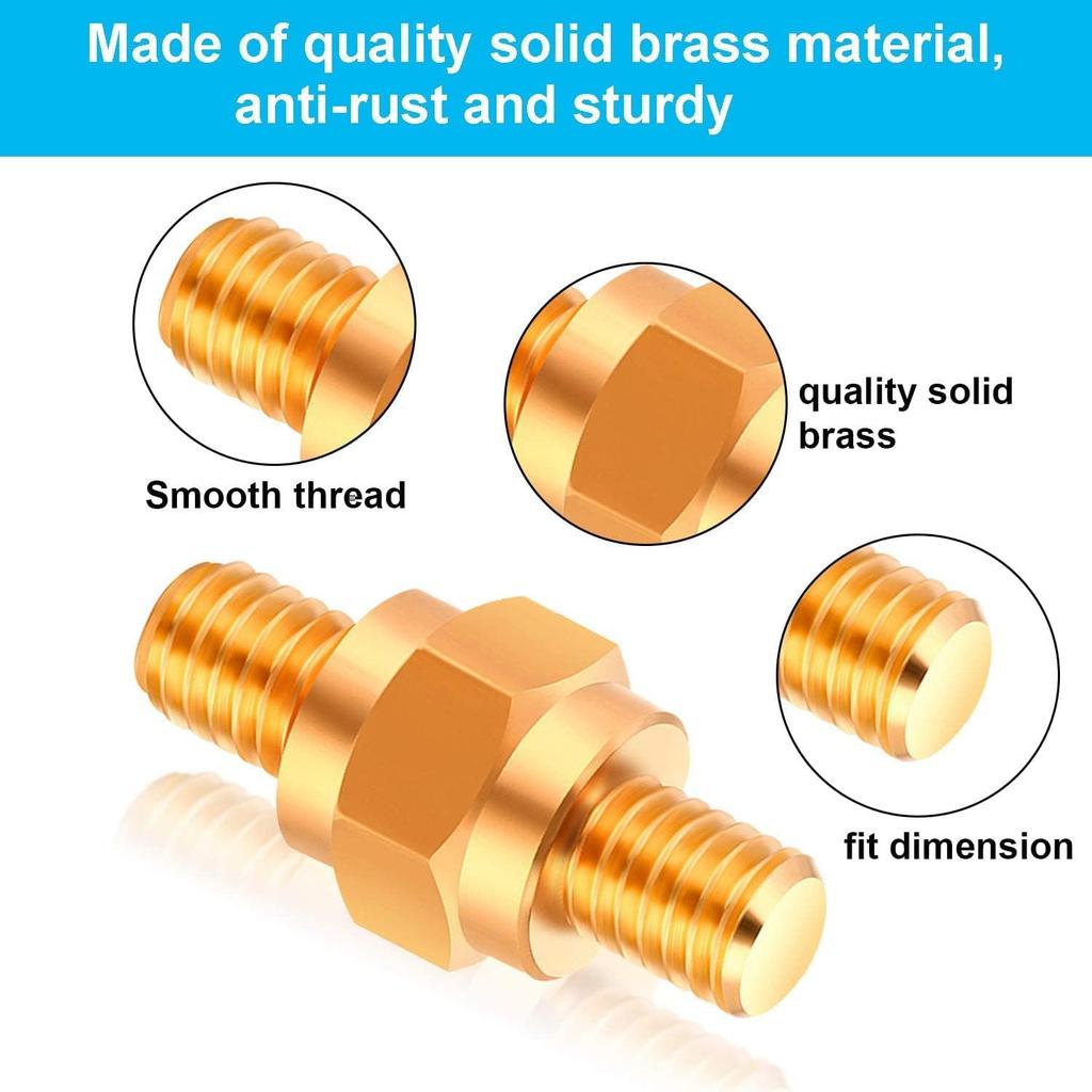 Boao 8-Piece Side Post Battery Terminal Adapter - 3/8 16 Bolts Standard Battery Post Stud Extender Screws