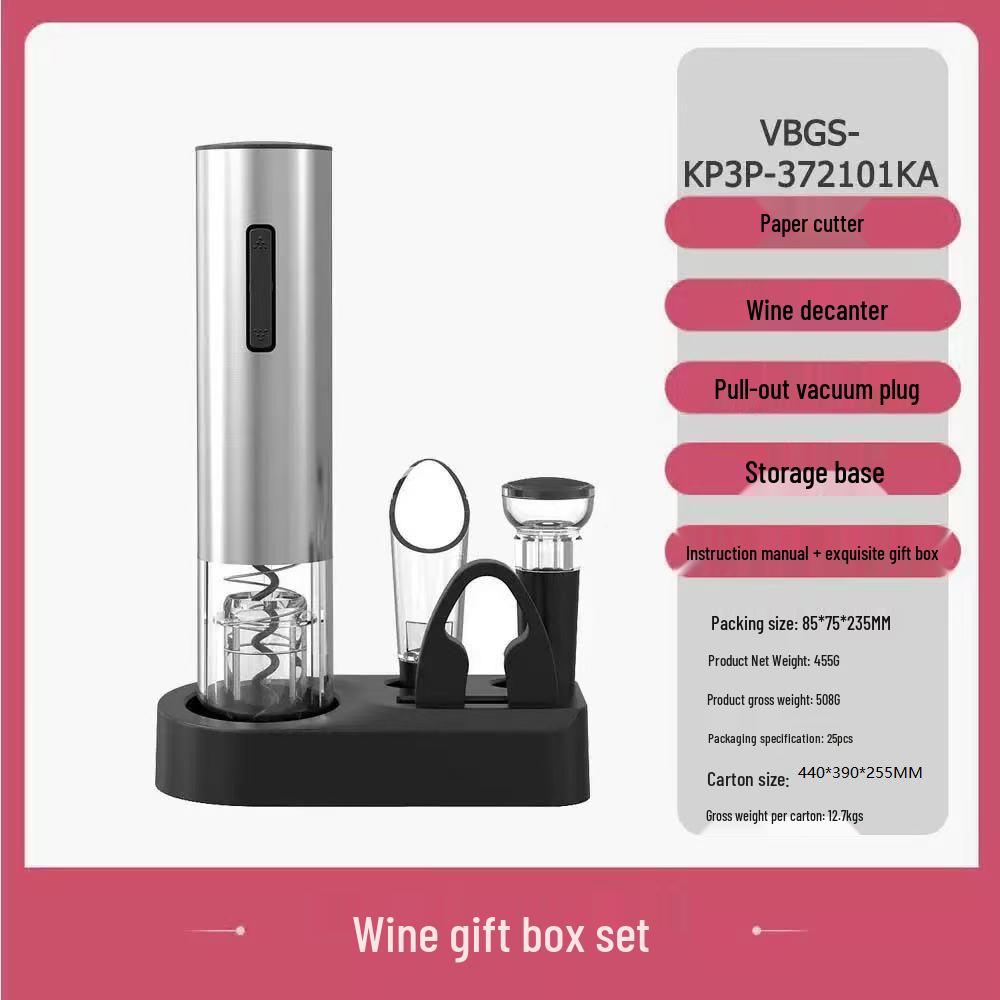 Premium Automatic Electric Wine Opener with High-End Base - Gift Set