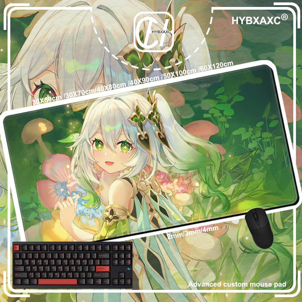 Nahida Mause Pad Genshin Impact Gaming Laptops Pc Accessories Rubber Mat Gamer Keyboard Deskmat Mausepad Mouse Mats Mousepad Xxl