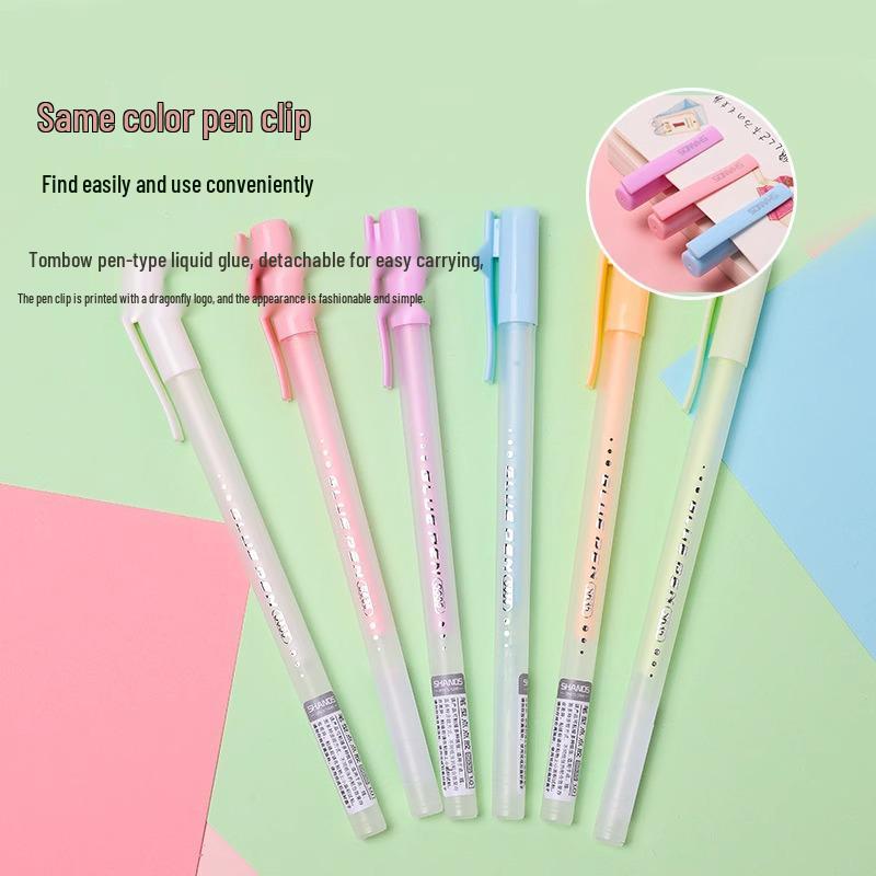 Lipici Stick Macaron Color cu Uscare Rapidă - Capacitate Mare, Adeziv față-verso pentru Artizanat