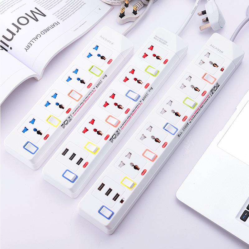 

Multi-Standard Universal Plug Board: Hong Kong, UK, US, European Compatible Socket Panel