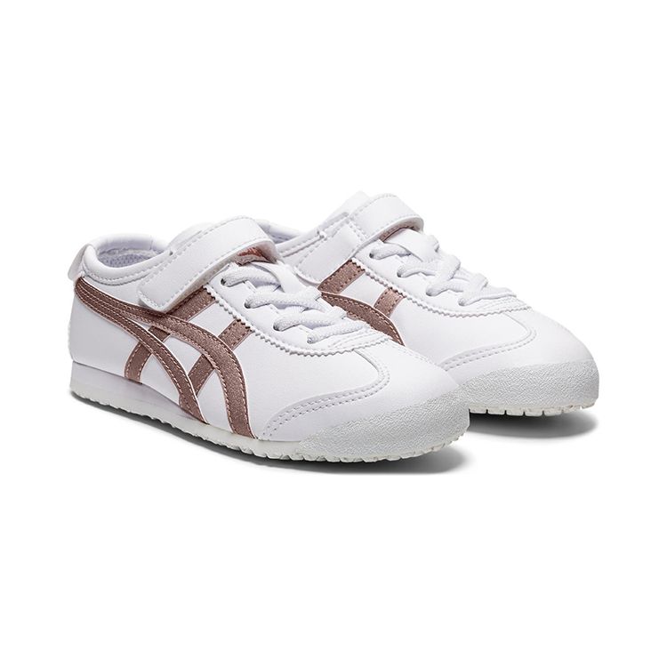 Onitsuka Tiger Candy Glitter Comfortable Low-Top Kids Running Shoes Kids sneaker White Rose-Gold 1184A170-100
