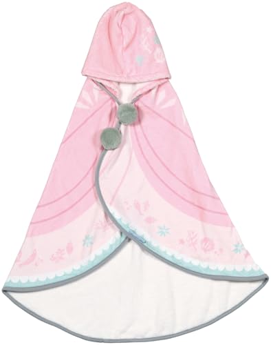Skater Kids  Bath Poncho with Hood, Quick-Drying, 108 x 92cm, Disney Princess Ariel (BPO1-A)