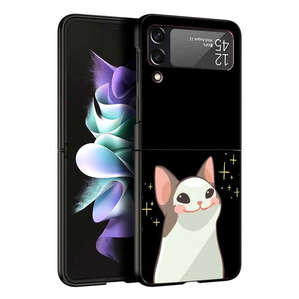 Cute Cartoon Lucky Cats Phone Case For Samsung Galaxy Z Flip7 Flip6 5G Flip5 Flip4 Flip3 ZFlip 7 6 3 4 5 Shockproof Back Cover G