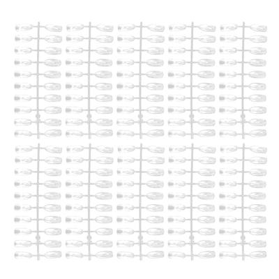 200pz Unghie Finte Trasparenti Display Colore Stile per Nail Art Accessori Nail Art