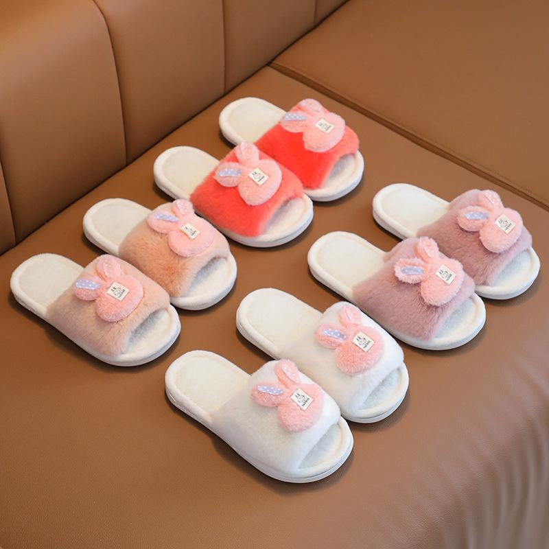 Winter Soft-Soled Cotton Slippers for Toddlers and Girls – Warm Plush Comfort