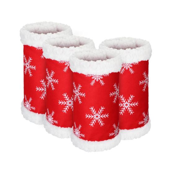 1/4/7Pcs Horse Christmas Costumes Red Santa Hat Horse Saddle Pad Leg Wraps Decoration Accessories Xmas Winter Holiday Party Supplies