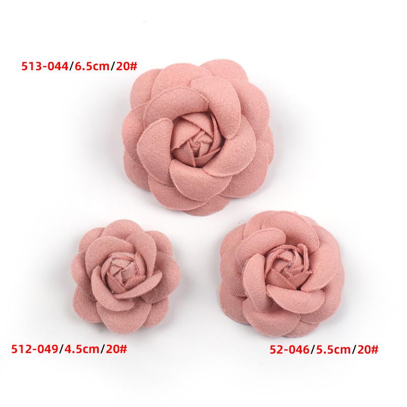 Korean Camellia Fabric Flower Corsage for DIY Headdress and Jewelry Accessories