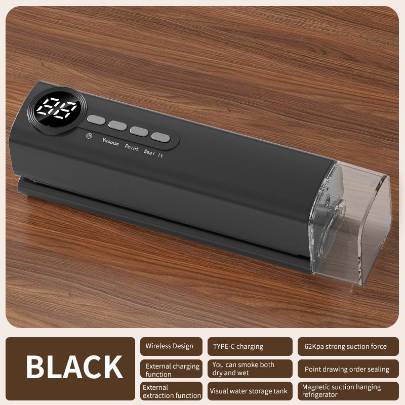 1Pc Rechargeable Vacuum Packaging Machine, Household Small Fully Automatic Dual-Pump Double-Sealing Freshness Preservation Vacuum Sealing Machine