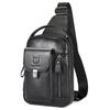 Genuine Leather Sling Bag for Men and Women Crossbody Shoulder Chest Day Pack Outdoor Travel