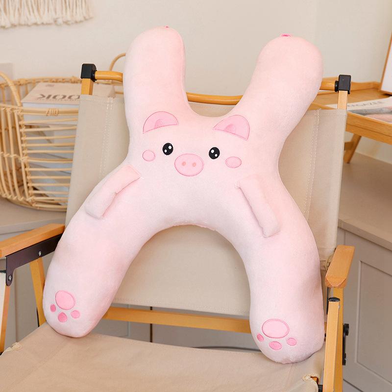 Cuscino da Viaggio Carino Maiale Husky per Dormire in Auto Artefatto da Viaggio per Bambini Cuscino per Auto Cuscino per il Collo