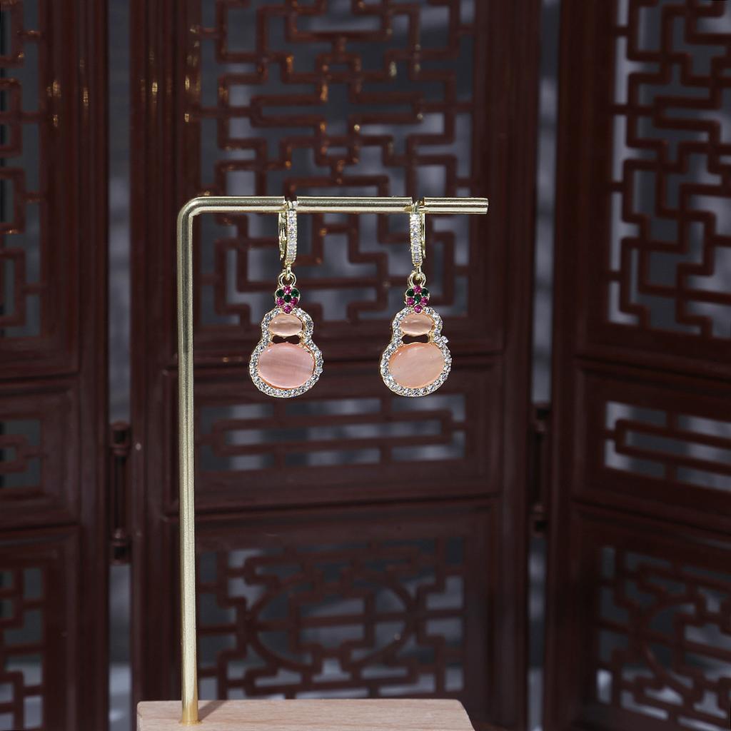 Antique Beaded Long Fringed Earrings, Chinese Hanfu Accessories, Flower Fan Bow Earrings.