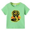Cobra Kai Printed Summer Chlidren Tshirt Boys Girls ONeck Short Sleeve Tees Kids Pure Cotton Clothing Baby Boys Gift