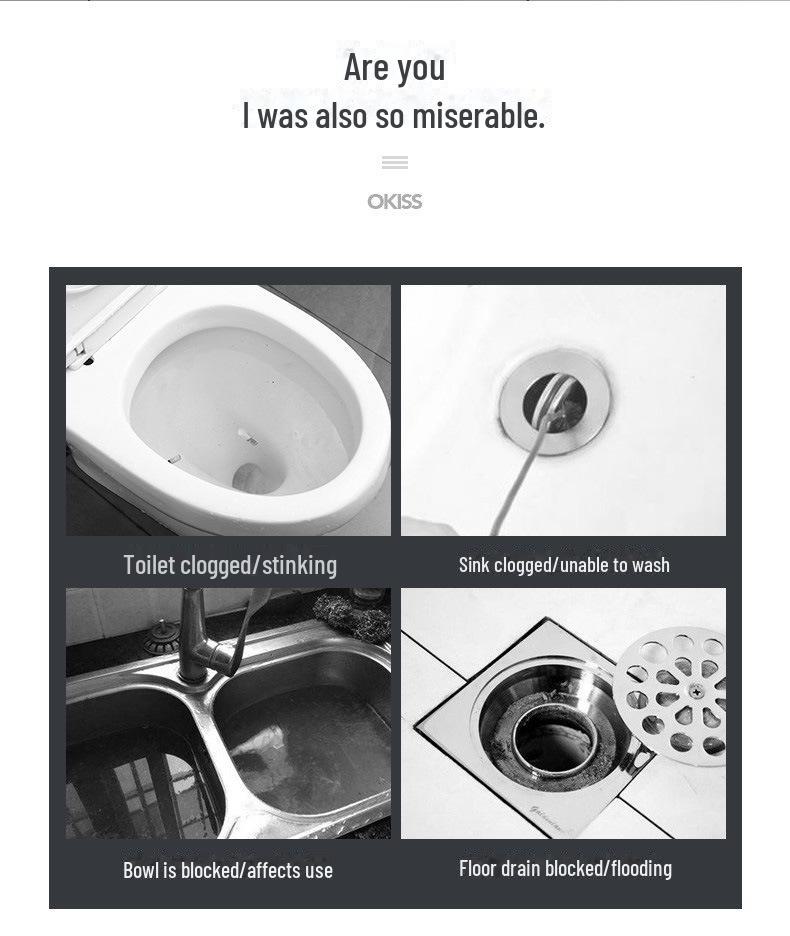 Electric Sewer Dredger: Clears Toilet, Kitchen, Bathroom, and Floor Drain Blockages.
