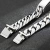 Name Bar ID Bracelet for Men Stainless Steel Cuban Curb Link Chain Customized Logo Engraveable Men's Wrist Bracelets Bangle