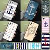 Stripes Anchor Boat Ship Case For Xiaomi 14T Pro 11T 12T 13T 13 14 15 Ultra POCO X7 Pro X3 X5 X6 M6 F5 F6 Pro Cover