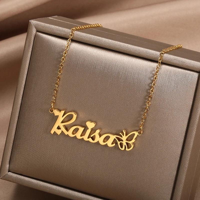 Stainless Steel Choker Custom Necklace Personalized Jewelry Men Handmade Nameplate Pendant Necklaces Women Best Friend Gift