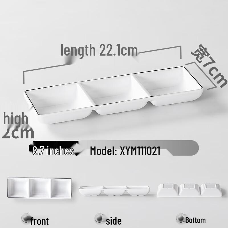 MOLUONA Scalloped Melamine Dipping Dish Set