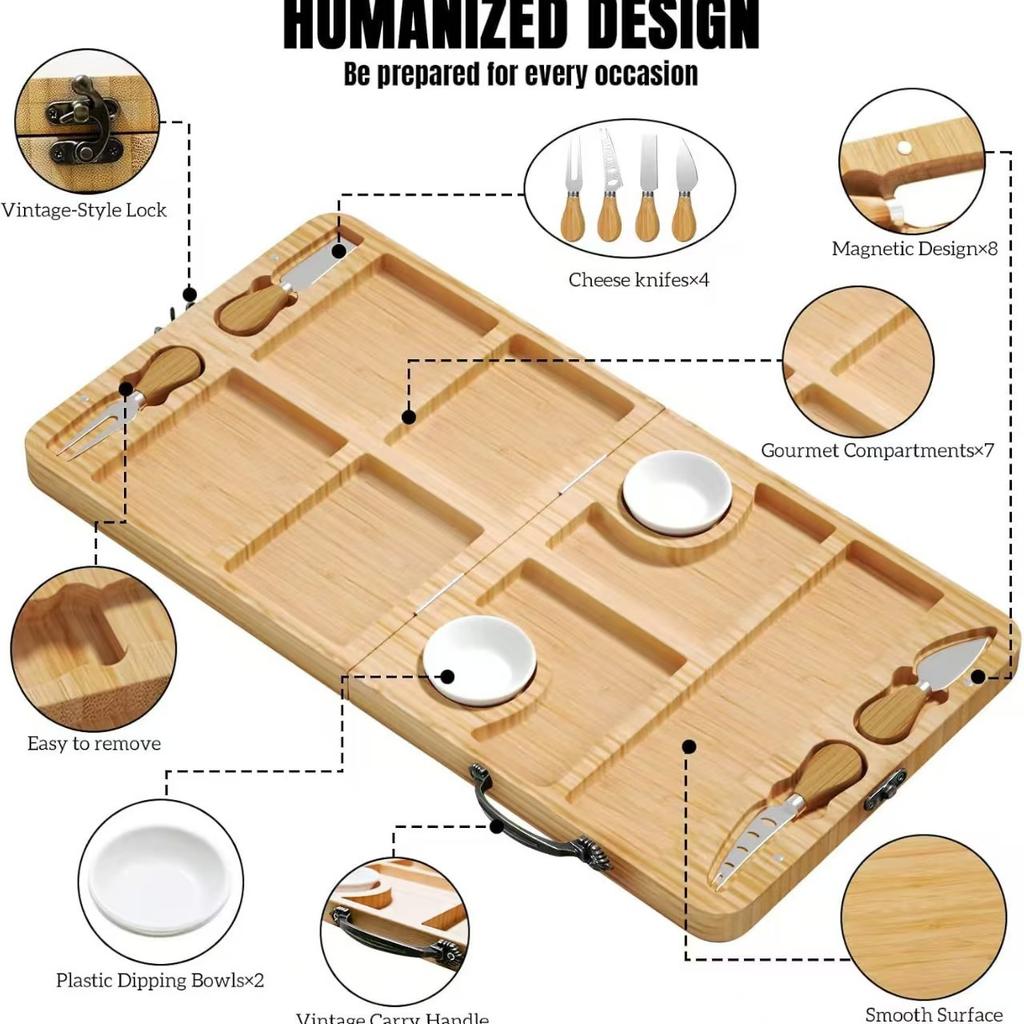 Bamboo Cheese Board Breadboard Restaurant Japanese Gridded Cutting Board Steak Sushi Baking Board Snack Platter