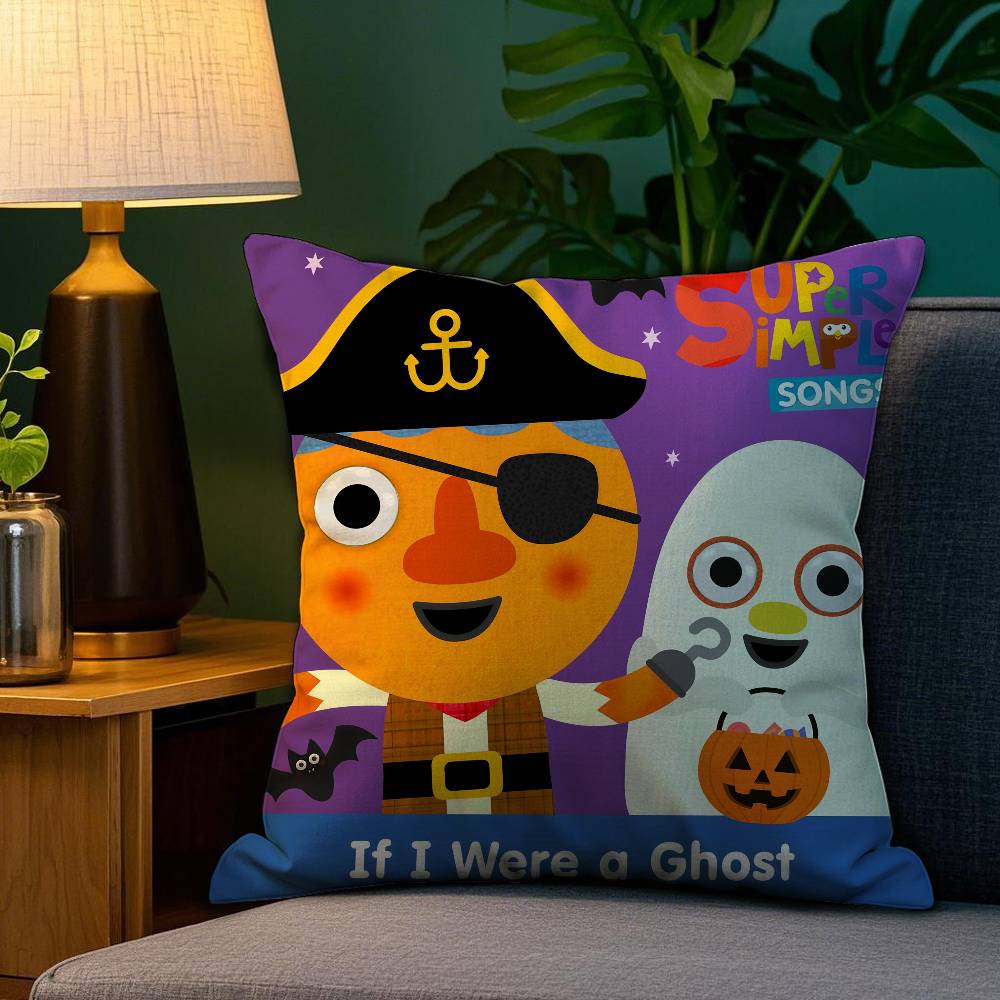 Cartoon Noodle & Pals Kissenbezug Sofa Wohnzimmer Schlafzimmer Beidseitiger Druck Quadratisches Kissen Nickerchen Kissenbezug