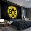 Arazzo da parete Borussia Dortmund, coperta in tessuto stampato estetica, adatta per camera da letto, soggiorno e decorazione domestica.