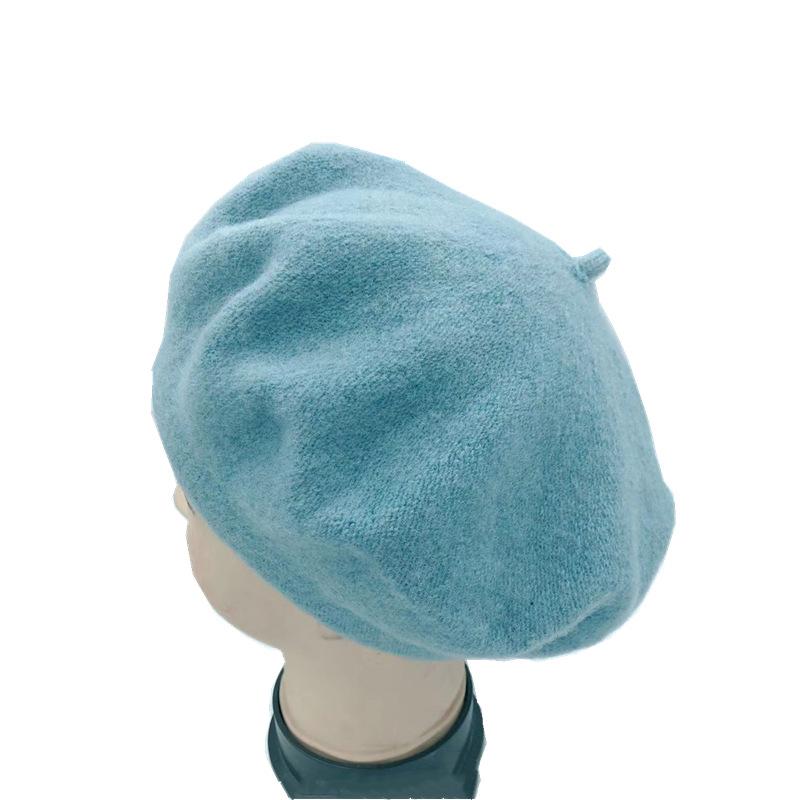 Korean Autumn And Winter Women S Models, Hats Imitation Wool Berets, Bud Hats Painter Hats one size fits all небесно-голубой
