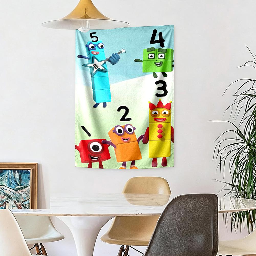 Numberblocks Nástěnná dekorace Gobelín Umění Pro památku mazlíčka Narozeniny Svatba Večírek Pozadí Rodinný dárek