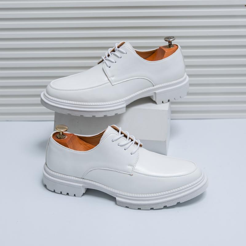 Scarpe da Sposo Bianche Scarpe in Pelle da Uomo Scarpe Oxford Formale da Lavoro Carriera Ufficio Oxford Scarpe Nere con Lacci Beni di Lusso Zapatillas