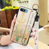 Anti-knock Wrist Strap Phone Case For Itel A25/A35/A25 Pro Ring Back Cover Silicone Dirt-resistant Phone Holder Flower