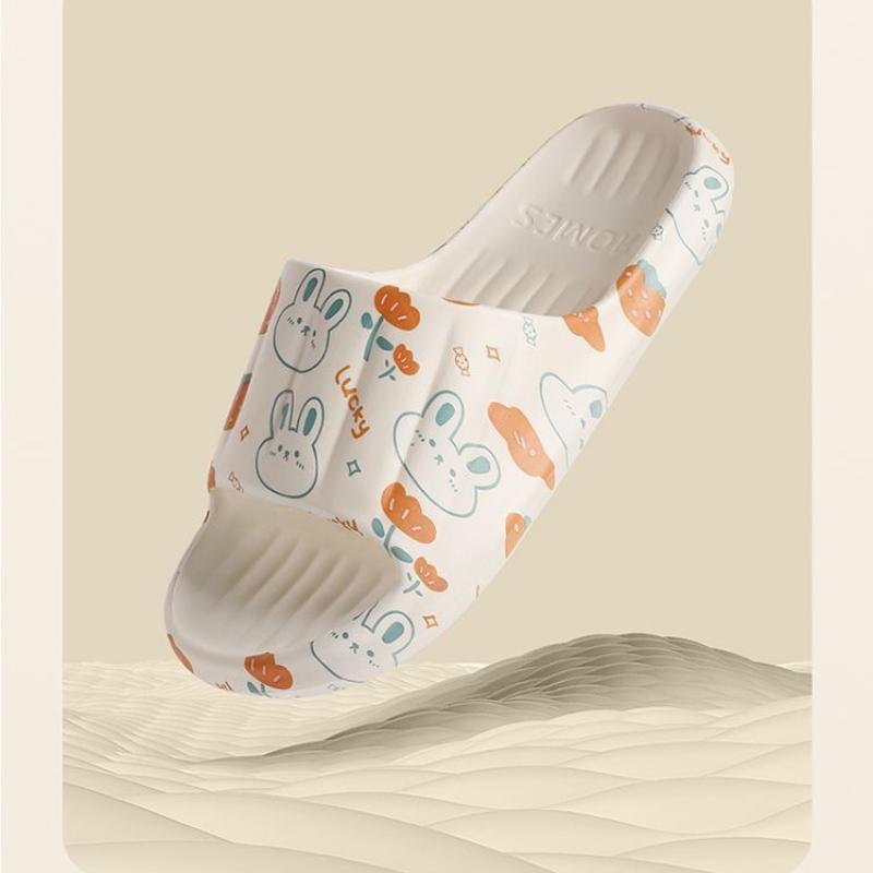 Anti-Slip Bath Slippers Home Comfortable Thickened Design Men Women Couples Slides EVA Material Easy To Wear Indoor Shoes