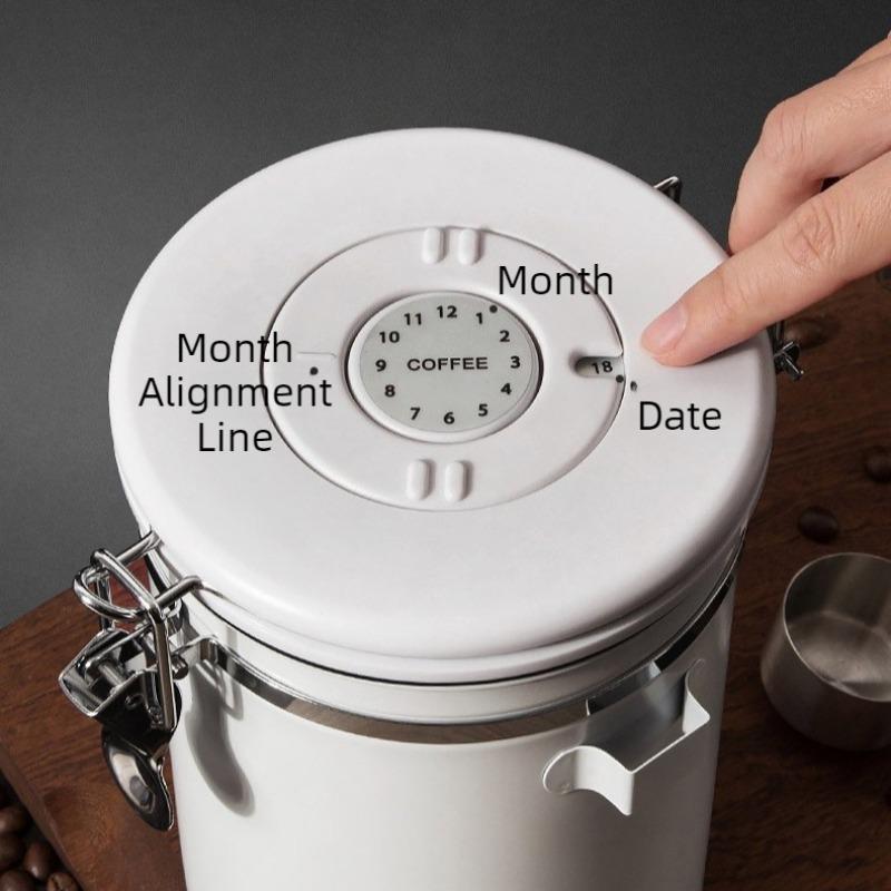 Coffee Beans Vacuum Storage Jar Stainless Steel Jars Aesthetic Hermetic Grains Container Elegant Luxury Nut Containers with Lid