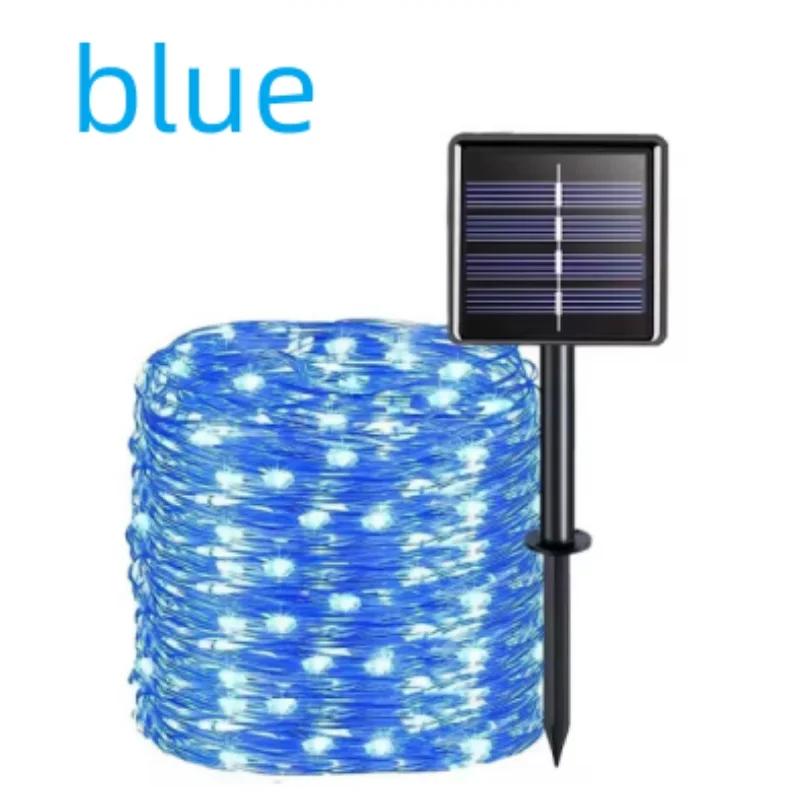 Outdoor Solar-Lichterkette 300/200/100/50 LED Feen-Girlande 8 Modi Garten Hof Baum Weihnachtsfeier Wasserdichte Kupferdraht-Lampe