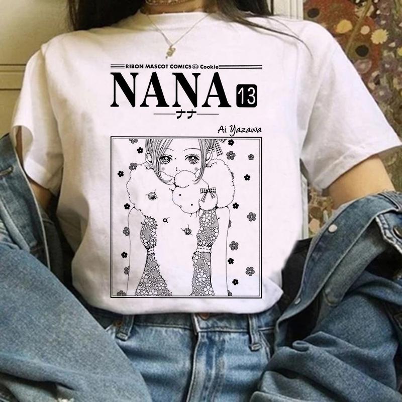 Anime Nana T Shirt for Women Japanese 2000s Style Y2k Tshirt Harajuku Fashion Casual Short Sleeve Top Kawaii Graphic T Shirts