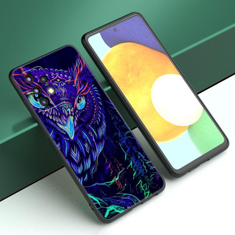 Lovely Animal Owl Phone Case For Samsung A13 A22 A24 A32 A23 A25 A34 A35 A52S A53 A54 A55 A73 5G A12 A14 A15 A31 A33 A50 A51 A72