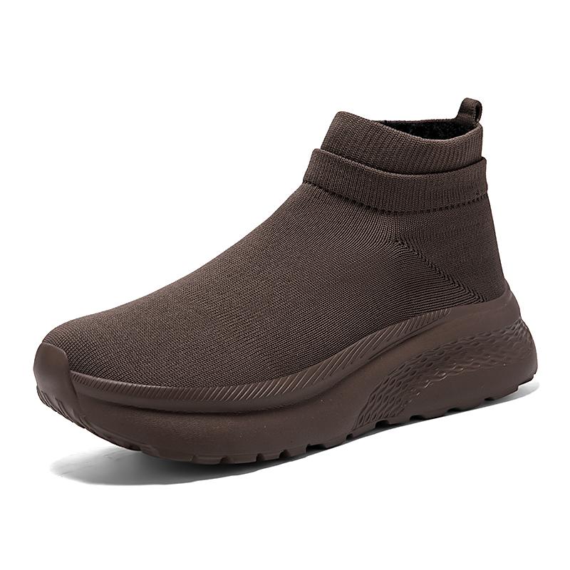Wide-Toe-Box Men Shoes Couple Platform Shoes Men Warm Clunky Casual Shoes Running Shoes Sock Shoes Slip On Walking Sneakers