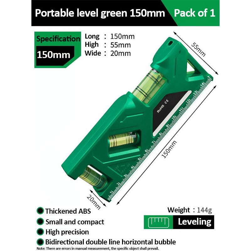 Portable Magnetic Water Level Meter High-precision Protractor Measurement Mini Ruler Woodworking Level Gauge Horizontal Measure