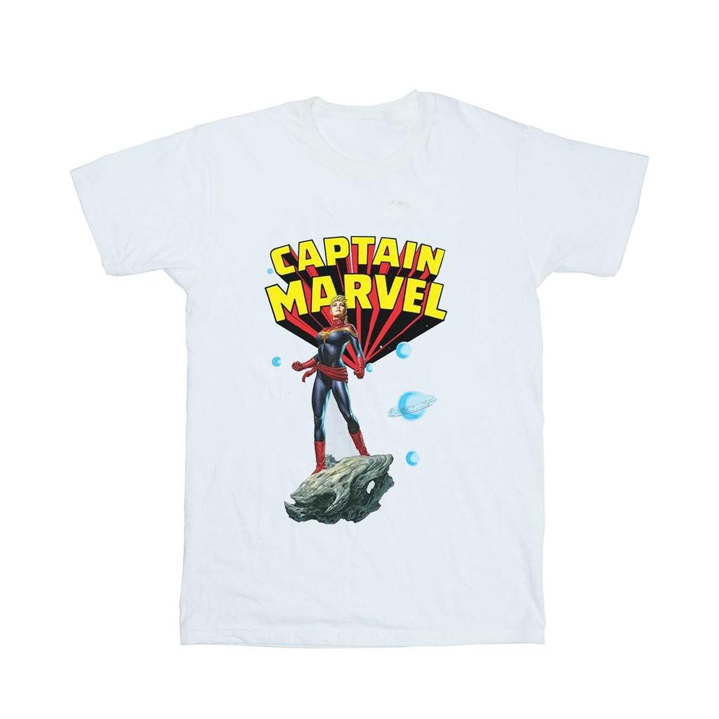 Marvel Mens Captain Marvel Space Pose T-Shirt