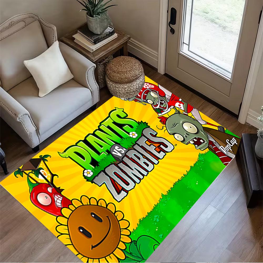 Plants Vs Zombies Adventure Floor Rug Office Rug Suitable for Outdoor Bedrooms Foyer Decorate room Anti-slip Rug Office home decor