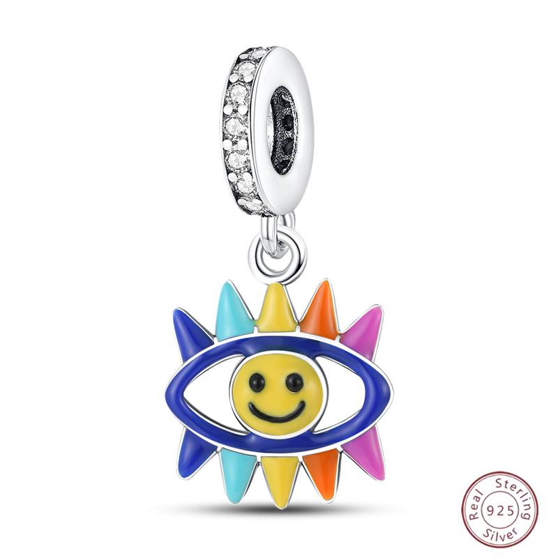 Copper Beaded Pendant Shiny Zircon Dessert Donut For Original 3Mm Bracelet Ladies Fine Jewelry