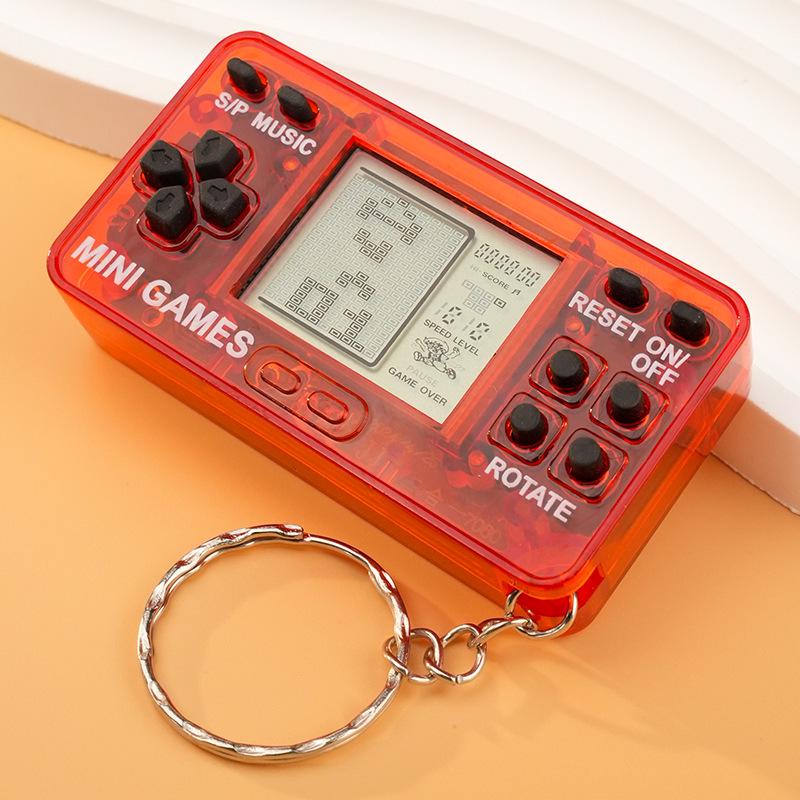Mini Tetris Classic Handheld Game Console Keychain Toy