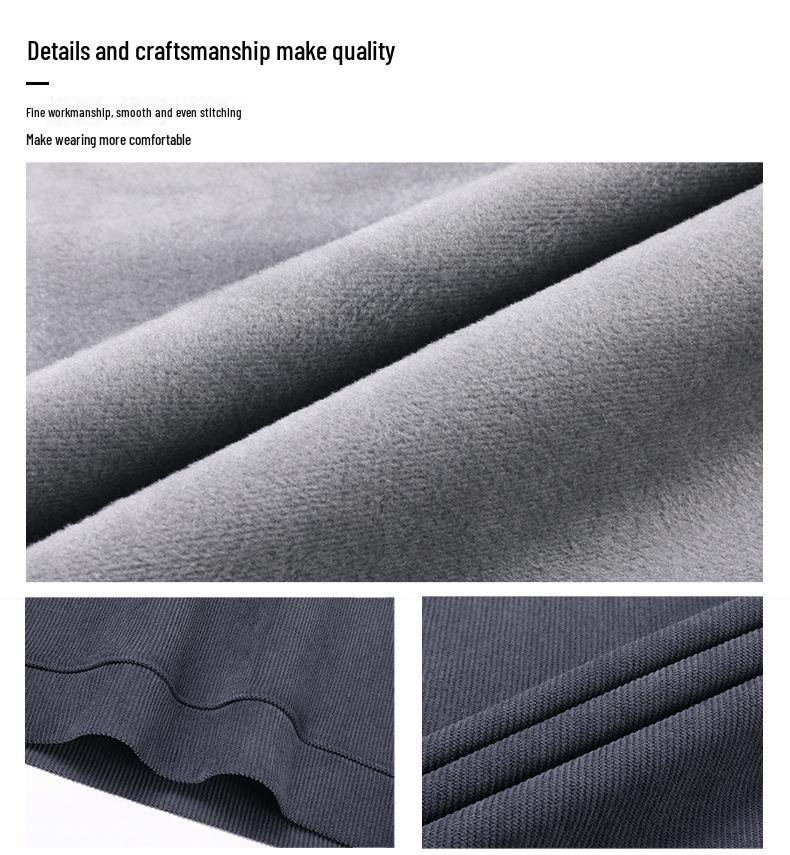 Woodpecker Men's Winter Two-Piece Sweater with Velvet Lining - Thick, Warm, Casual Shirt Collar for Middle-Aged Dads