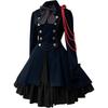 Medieval Renaissance Gothic Dress with Bow and Ruffle Skirt