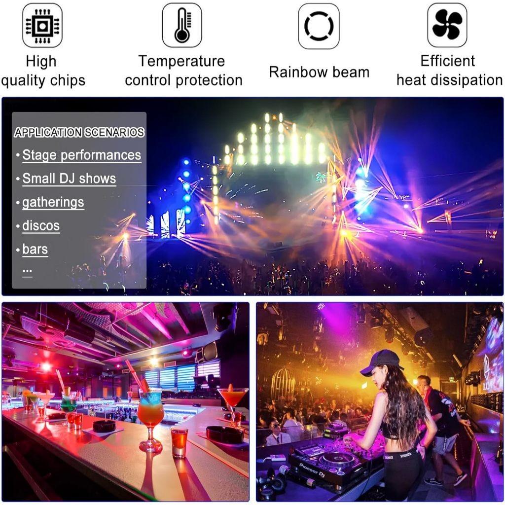 36W Moving Head Light RGBW RG Disco Party Laser Light Christmas Rotating LED Stage Effect Light