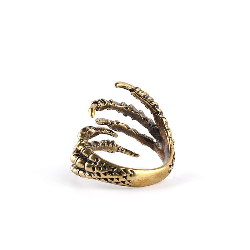 Meier Halloween Retro Eagle Claw Open Ring - Men's European and American Fashion Statement Metal Finger Ring