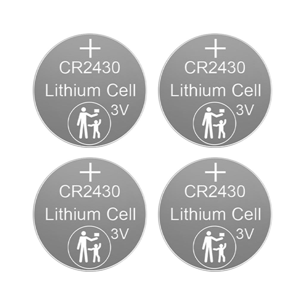 CR2430 3V Lithium Coin Battery 3V 285mAh High Capacity Button Cell for Remote Controls Watches and Alarms