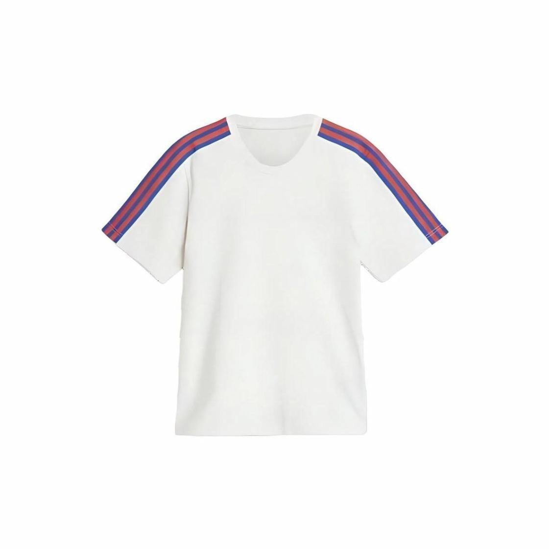 adidas x Wales Bonner Collaboration Crew Neck Striped T-Shirt for Men, White XS