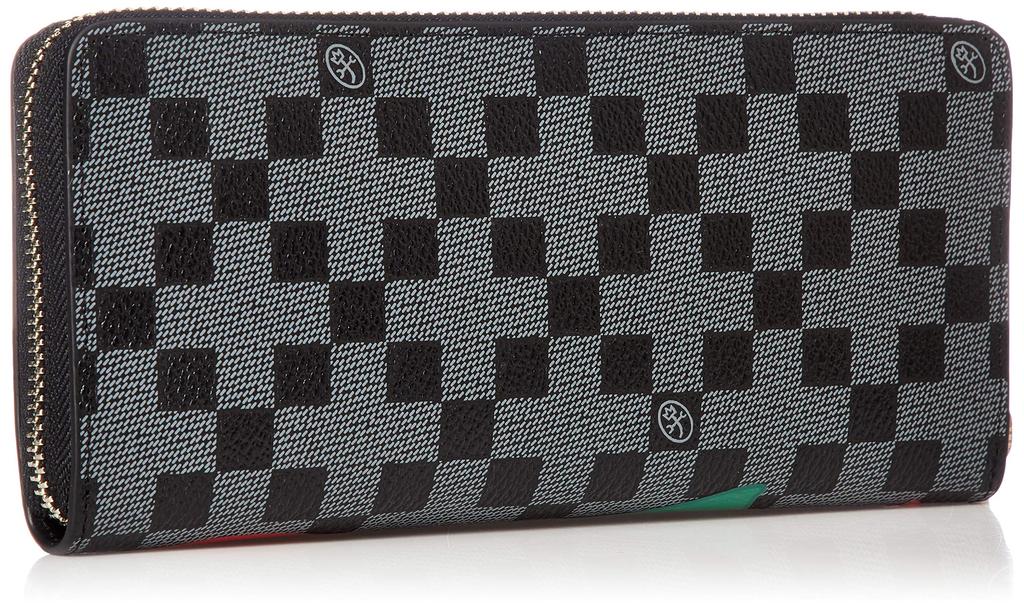 Castelbajac Men's Leather Long Wallet with Zipper closure, Black, 66623