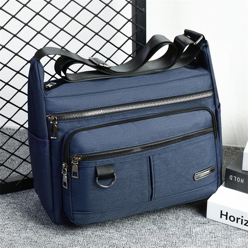 Large Capacity Business Men's Bag Water-repellent Shoulder Bag Commuter Crossbody Bag