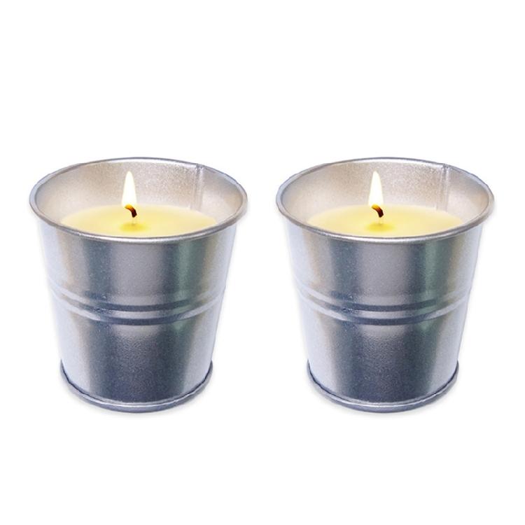 2pcs Hausware Outdoor Candle Citronellas Candle Portable Wax Bucket Candle 1